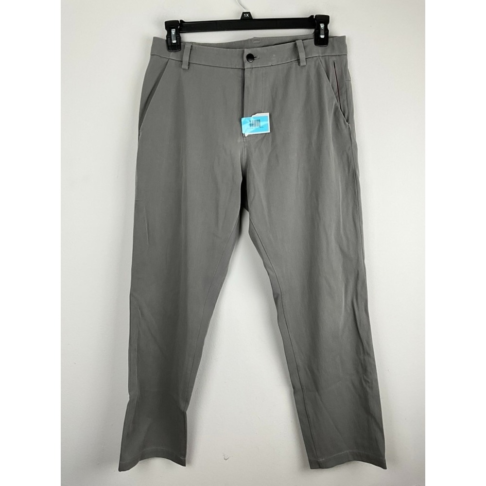Lululemon Commission Men's Gray Stretch Chino Pants 34‎ × 28.5